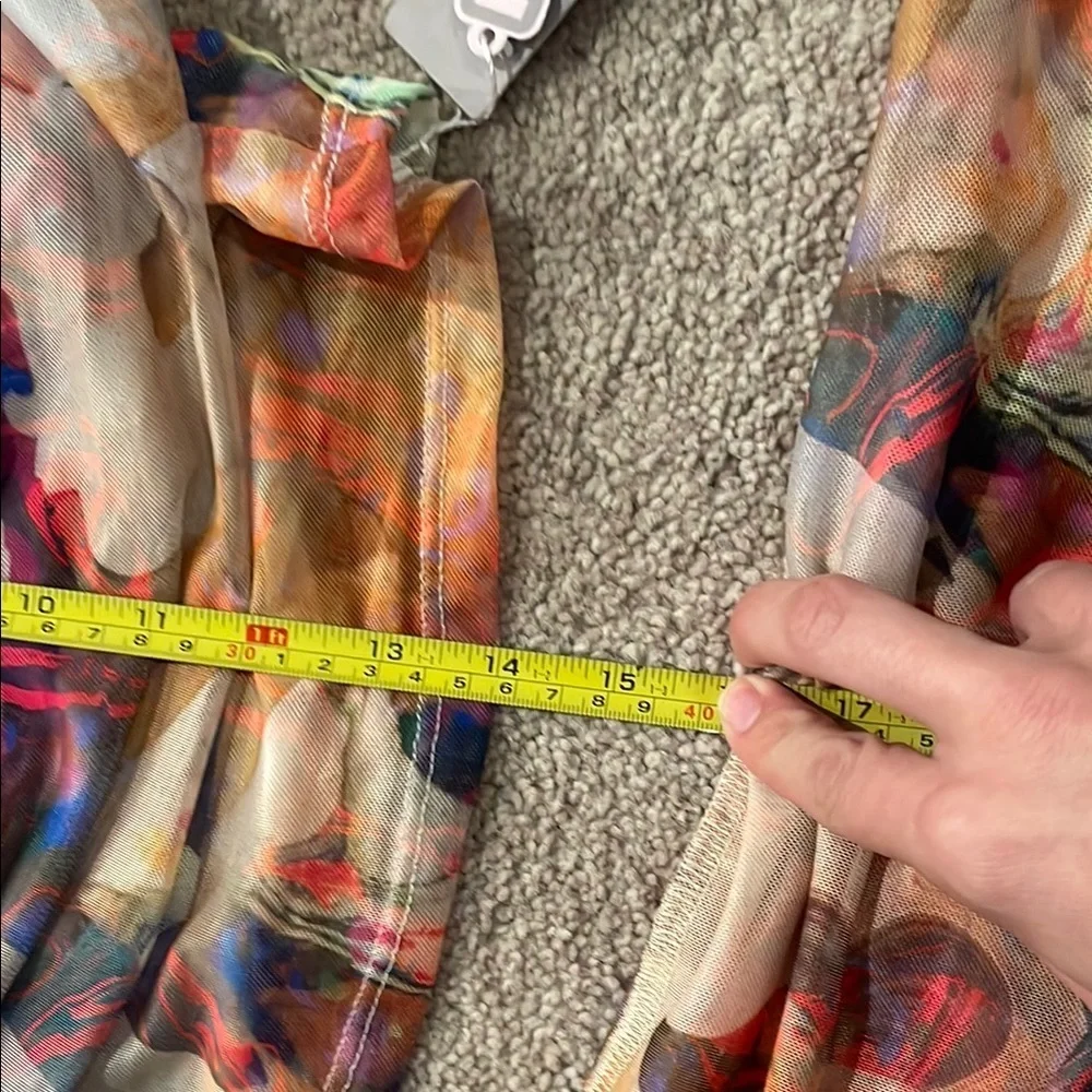 Missguided Colorful Abstract Pencil Skirt Set